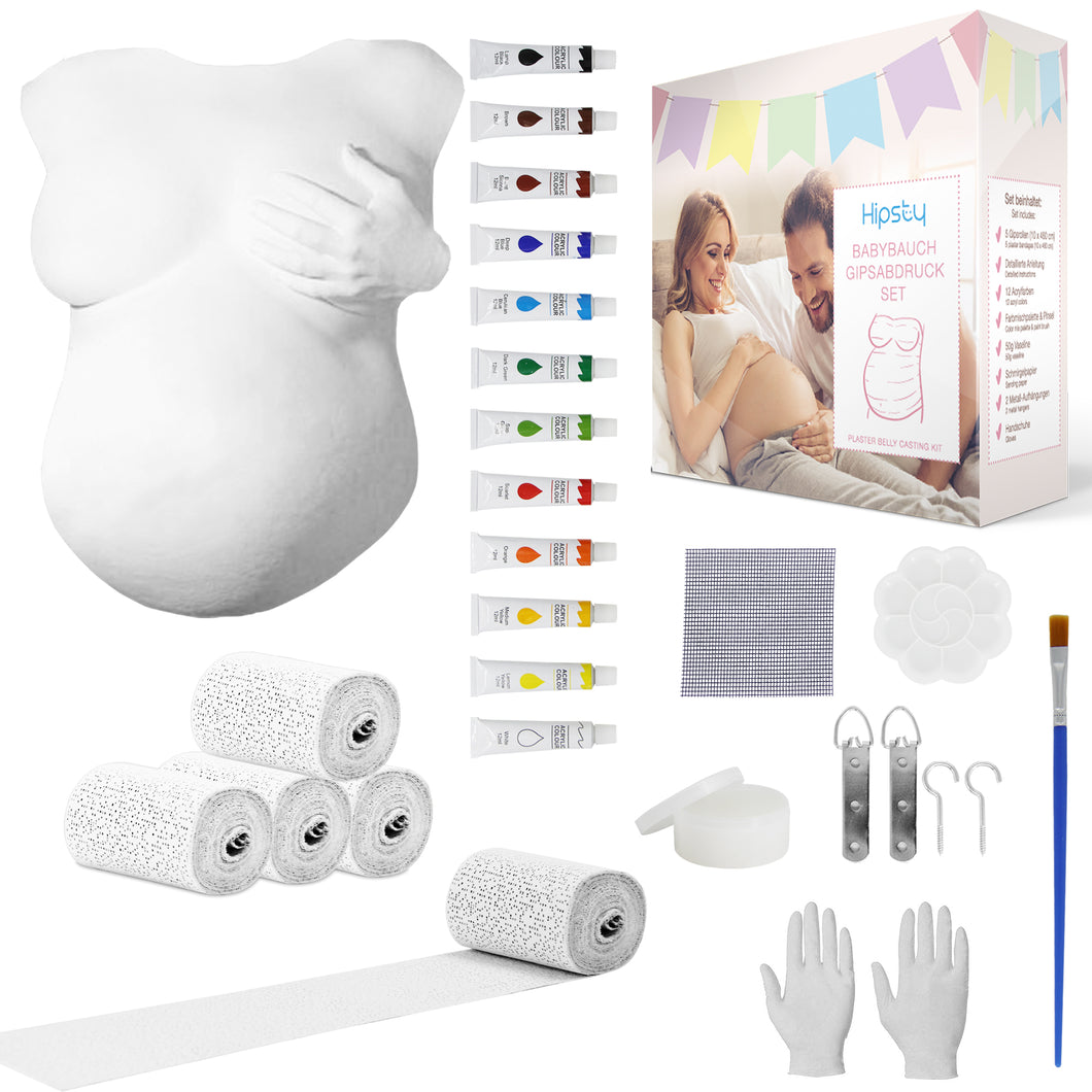 Babybauch Gipsabdruckset für Schwangere